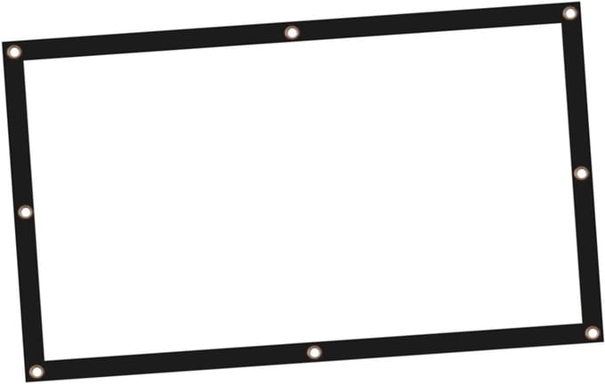 Draagbaar Projectiescherm - Projector Gordijn - Thuisbioscoop Presentaties - Gelijkmatige Lichtprojectie - 171 cm Breed - Wit