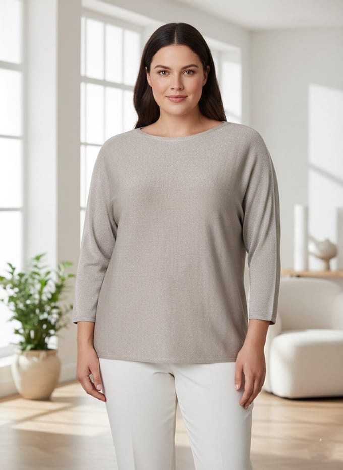 YEST CURVE Jonina Tops - Light Taupe - maat X-0(44)
