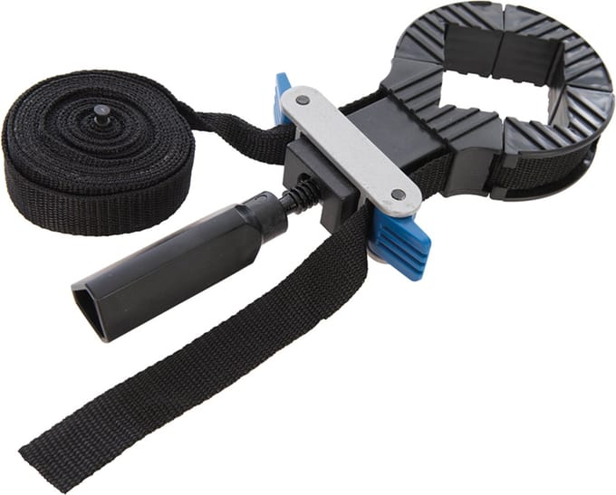 Silverline Bandspanner - 4 meter - met hoekbeugels - verstelbaar - nylon weefsel