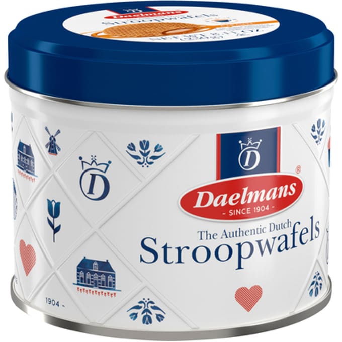 Daelmans Stroopwafelblik – 8 Stroopwafels in cadeaublik – 230 g
