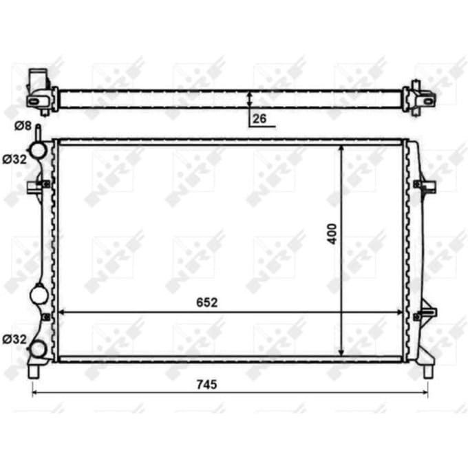 Radiator, motorkoeling NRF 59057