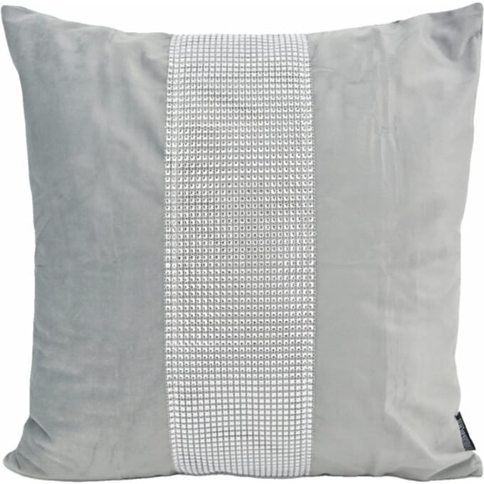Gek op kussens! Sierkussen bliss diamond grijs | 45 x 45 cm | velvet/polyester