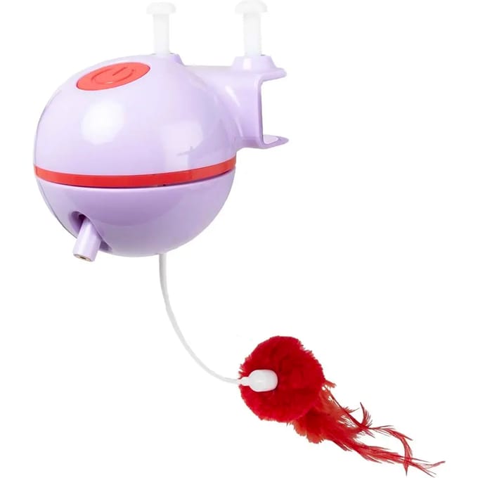 Coockoo speeltje Reckless Roxy voor katten 8.4x11x11cm lila/rood