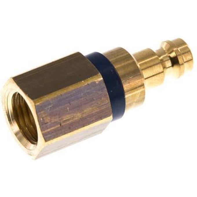 Messing DN 5 Blauw Luchtkoppeling Insteeknippel G 1/4 inch Binnendraad