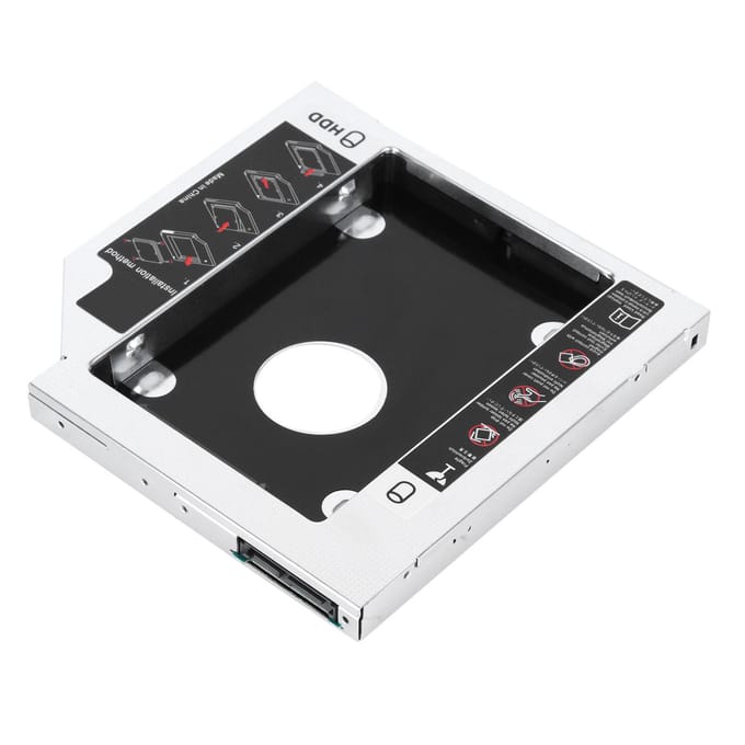 SATA3.0 HDD Caddy 9.5mm12.7mm Universeel Tweede Aluminiumlegering Computeraccessoires voor 12.7mm / 0.5in black