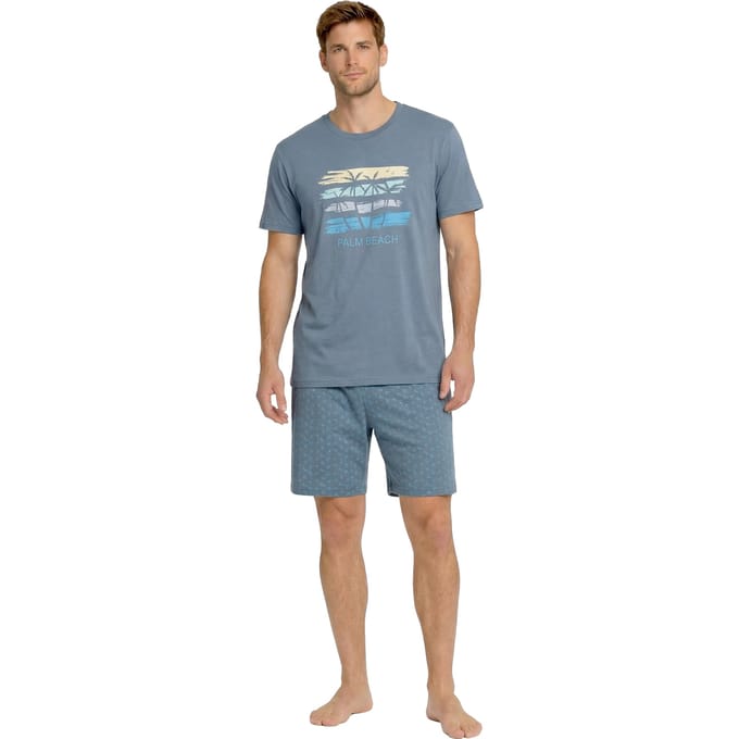Heren Zomer Katoenen Korte Pyjama's KL30000