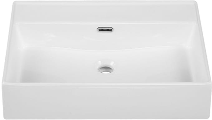 Saniclass Legend wastafel - 80.5x47x16cm - zonder kraangat - glans wit