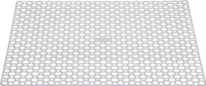 Whitefurze Gootsteenmat/spoelbakmat - wit - kunststof - 35 x 35 cm - afdruipmat