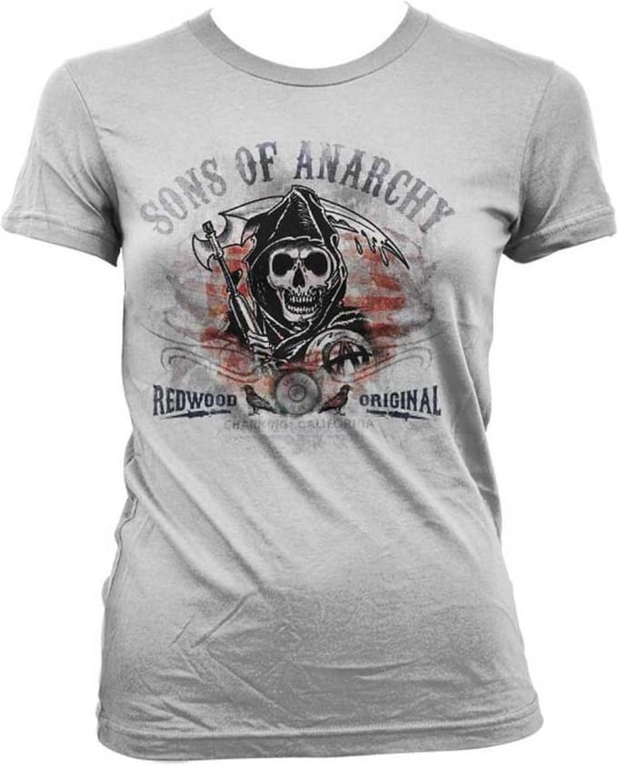 Sons Of Anarchy Dames Tshirt -XXL- Distressed Flag Wit