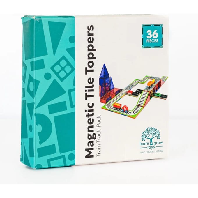 Learn & Grow Toys - Magnetisch constructiespeelgoed toppers Train Track Pack