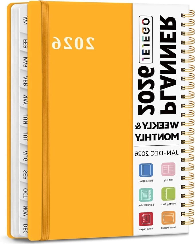 Dagboek 2026 - Jaarplanner Agenda - Planning Taken - Maandelijkse Tabs - DIN A5 Formaat