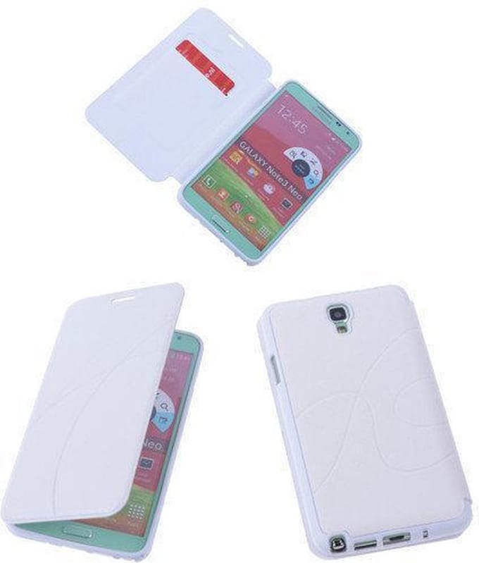 Bestcases Wit TPU Book Case Flip Cover Motief Samsung Galaxy Note 3 Neo