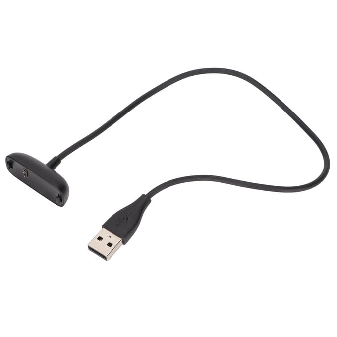 Câble de chargement USB pour bracelet connecté Fitbit Inspire 2, longueur 30 cm (11,8 po) black