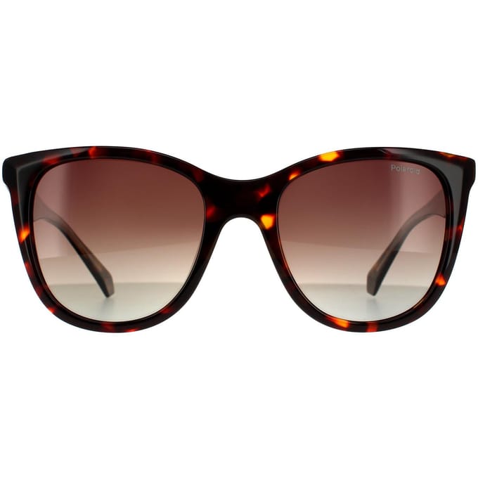 Polaroid Square Dames Havana Bruin Bruin Gradient Gepolariseerd