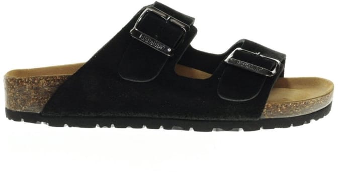 Bionaturo Zwarte Nubuck Tweeband Slipper maat 44