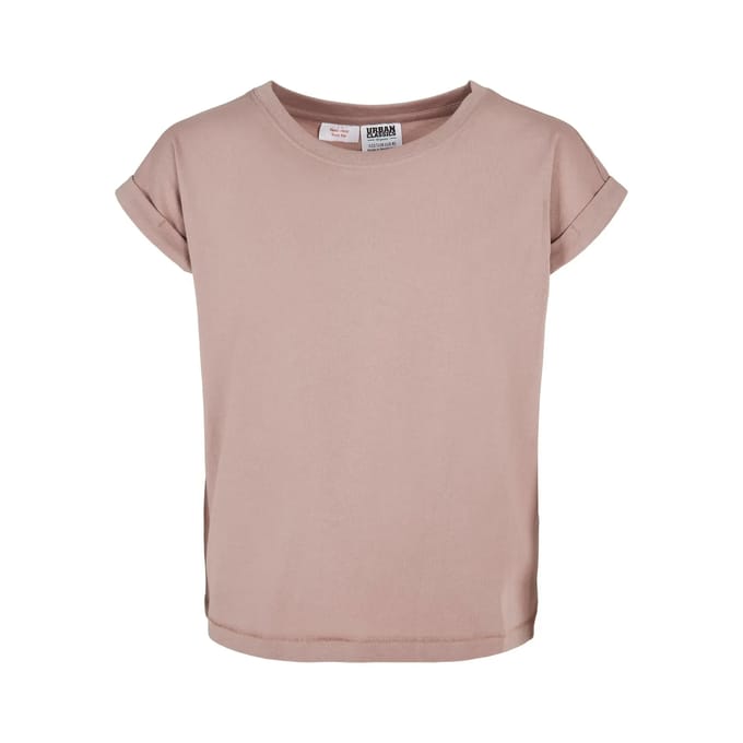 Urban Classics - Organic Extended Shoulder Kinder T-shirt - Kids 146/152 - Roze