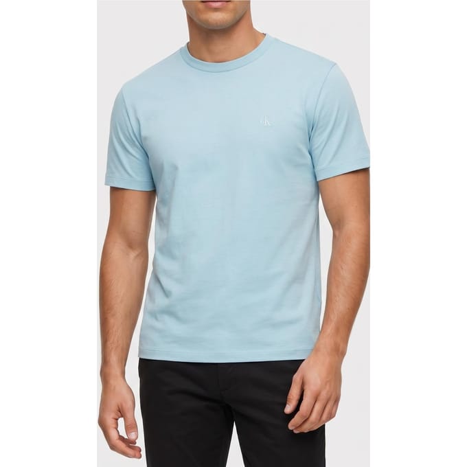 Calvin Klein Ss Supima T-shirt Stratosphere Maat: XL | Basic T-Shirts Outlet | Heren | Blauw