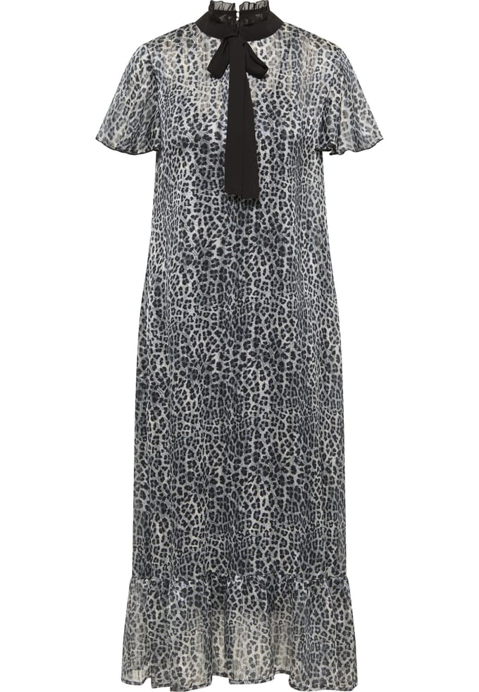 Faina Midi-jurk met luipaardprint naemi Dames grijs