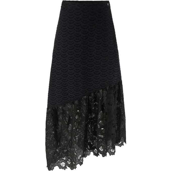 Vrouwelijke wijde midi rok met oogjes Guess Sharon