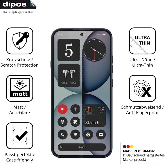dipos – 4x Matte Beschermfolie geschikt voor Nothing Phone 4a | Krasbestendige & antireflecterende Screenprotector Ultra-Thin
