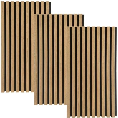 HOME DELUXE Akoestisch paneel SONIC (3 x 80 x 40 cm, Oiled Oak)