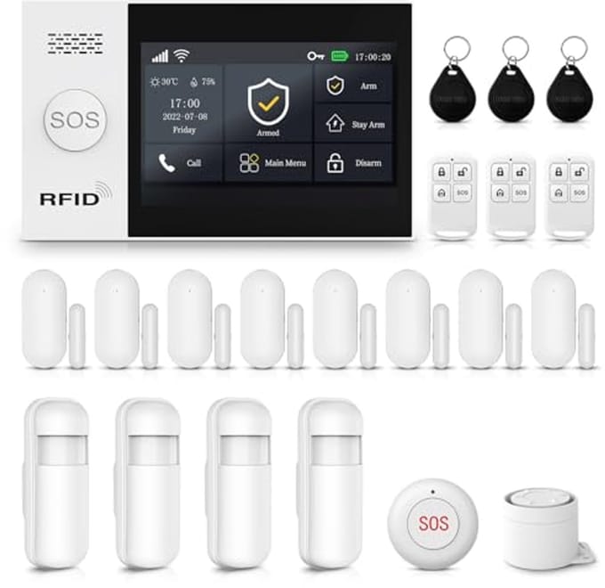 Draadloos 4G Huisalarm met Touchscreen en Bewegingssensor