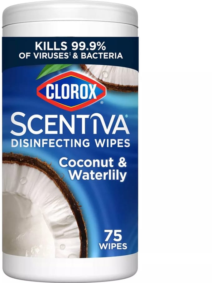 Clorox Kokos Waterlily - Desinfectiedoekjes - 75 stuks