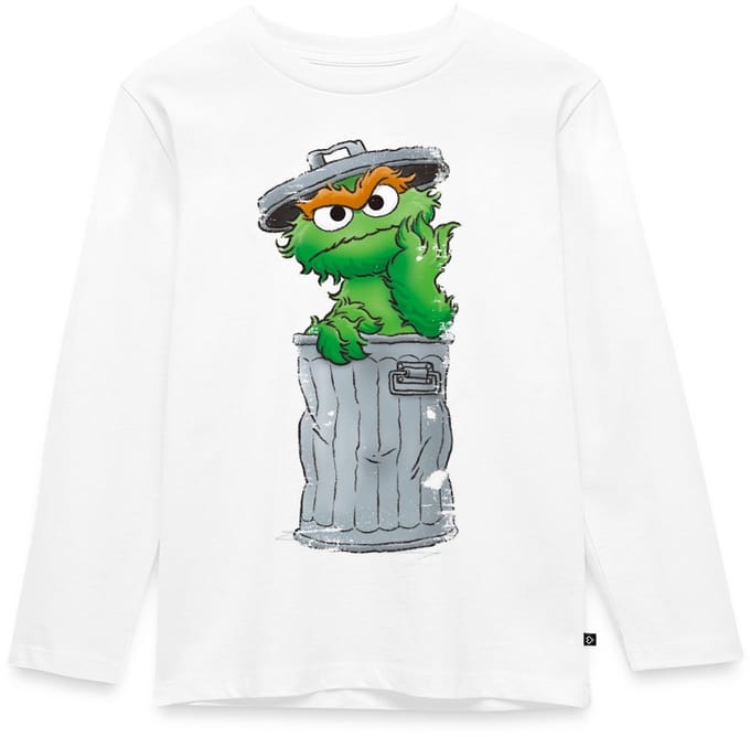 Sesamstraat Oscar Vuilnisbak Premium T-Shirt Kinderen