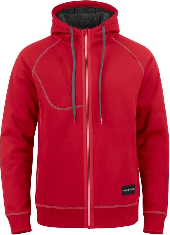 ProJob 2130 HOODIE MET TEDDYVOERING 642130 - Rood - S