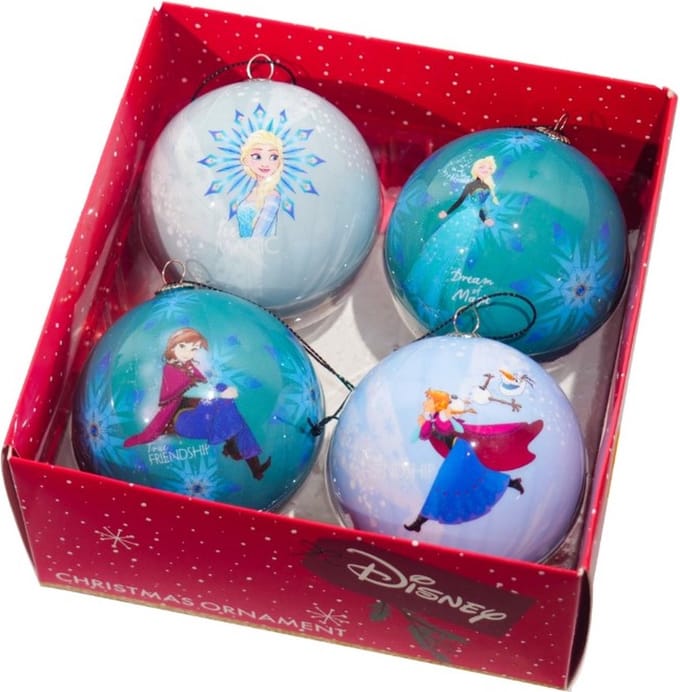 Box kerstbal plc d7.5cm frozen 4st
