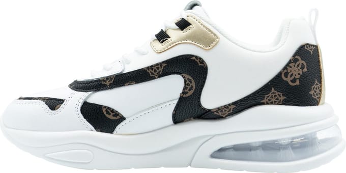Guess - maat 39 - Fever To Active Dames Sneaker - Wit/Bruin