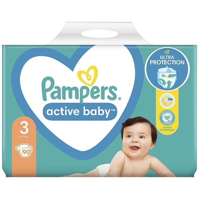Pampers Active Baby Luiers Maat 3 (6-10kg) 90 stuks