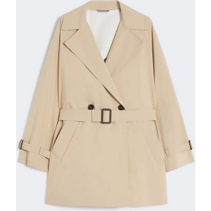 loopgraaf korte vrouw beige