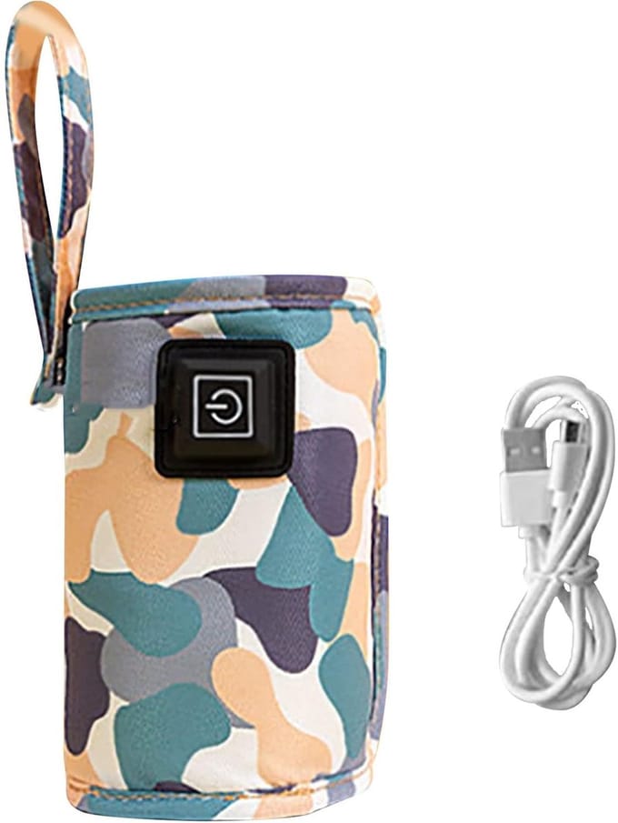 Draagbare Koeltas voor Babyflessen met USB, Temperatuurinstelbare Flessenwarmer voor Buitengebruik