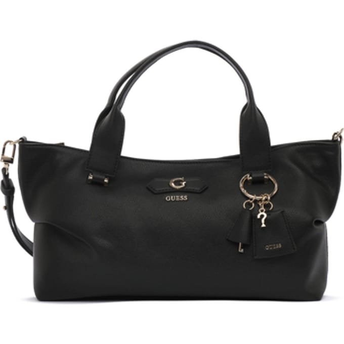 GUESS handtas schoudertas Suzy 3 Compartment Satchel Black zwart