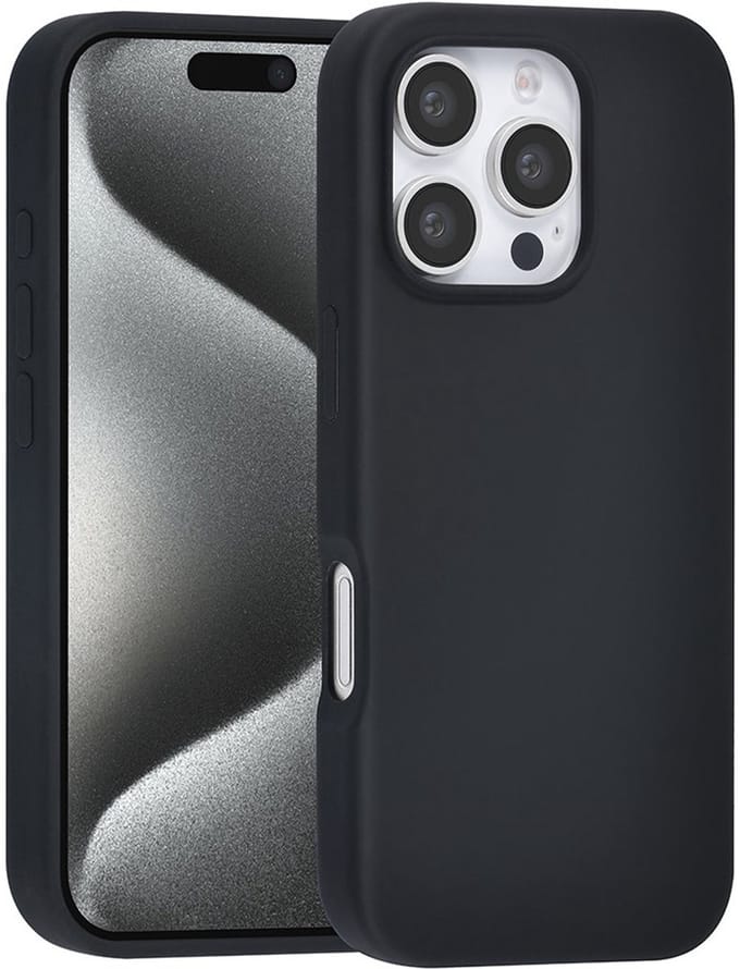 TUNIQ-iPhone 16 Pro-Backcase Premium Liquid silicone-Zwart