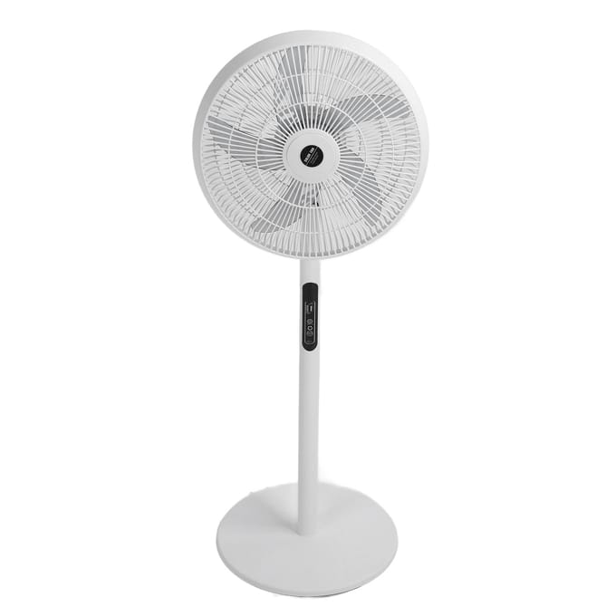 Ventilateur oscillant 3 vitesses, silencieux, télécommande, alimenté par batterie solaire, 18 000 mAh, pour la maison black