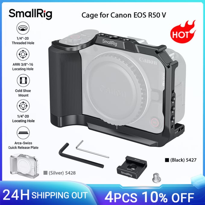 SmallRig 5427 Cage for Canon EOS R50 V Black