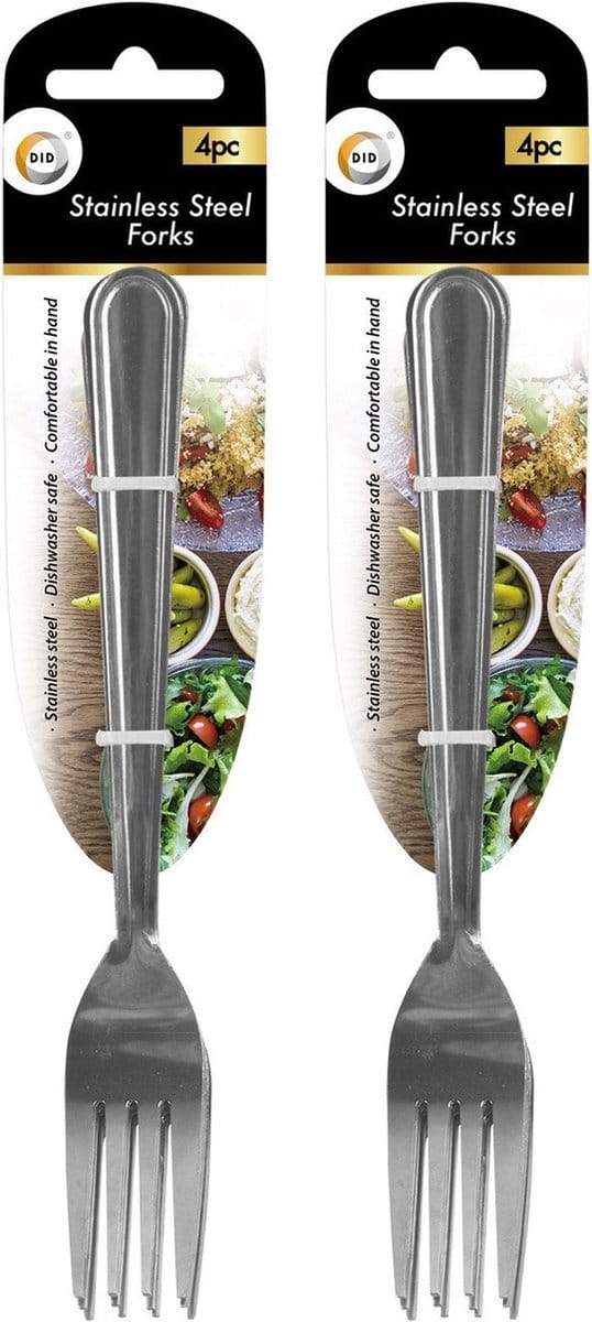 DID Vorken - 8x st - 19 cm - RVS - diner bestek - tafelvorken