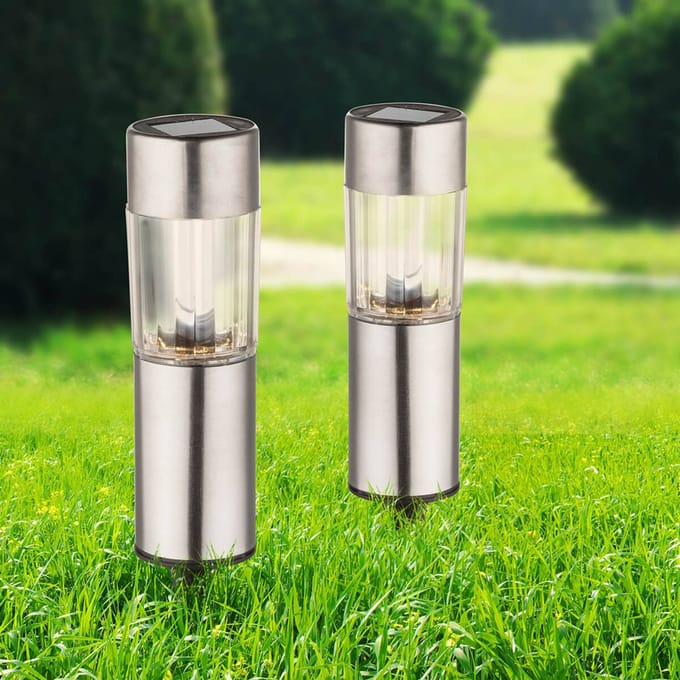 Globo Set van 4 - Aro LED-solar-sfeerlamp met aardspies