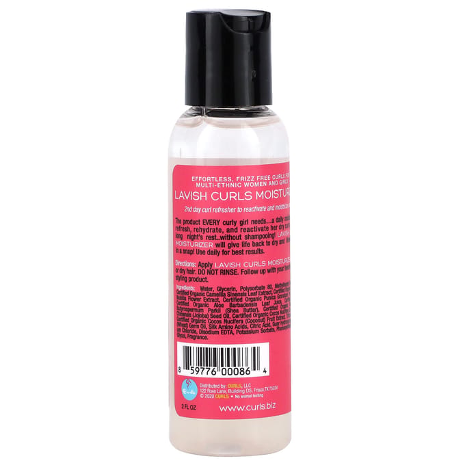 Curls, Ravish Curl Moisturizer, 2 fl oz (60 ml) pink