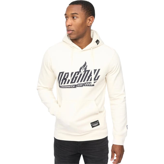 Crosshatch Heren Jampstead Hoodie (Lichte steen)