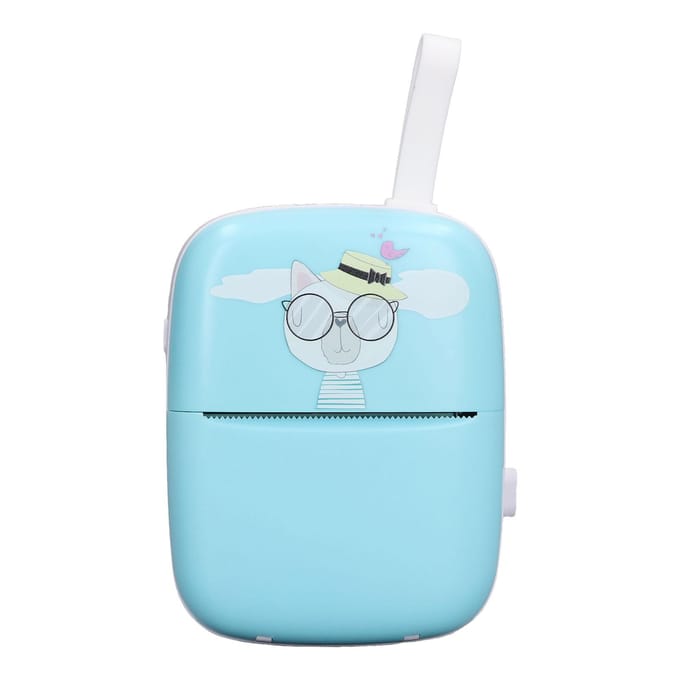 Imprimante Thermique Bluetooth Imprimante Sans Encre 200dpi Machine d'Impression Rechargeable pour Maison Enfants white
