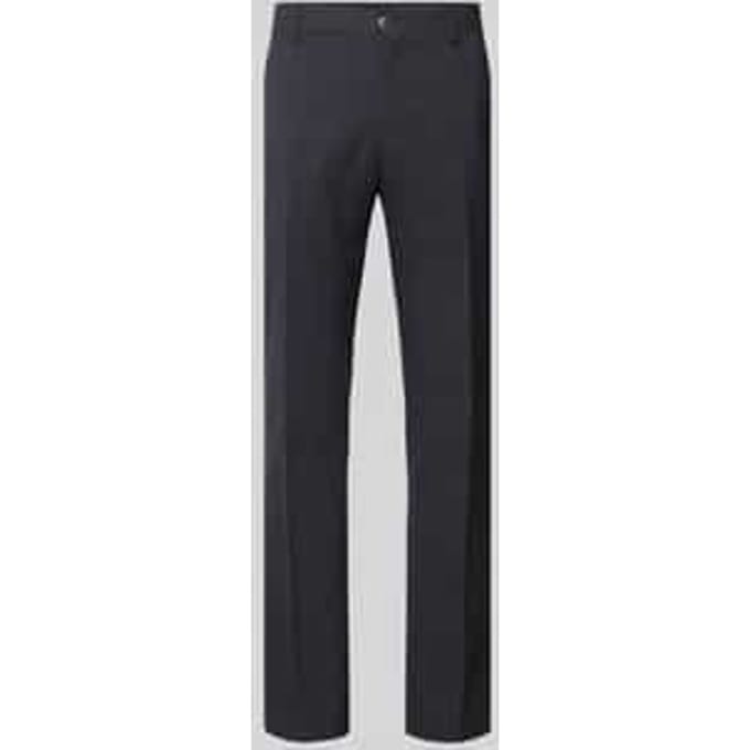 slim fit pantalon met mix van wol en linnen model 'OASIS'