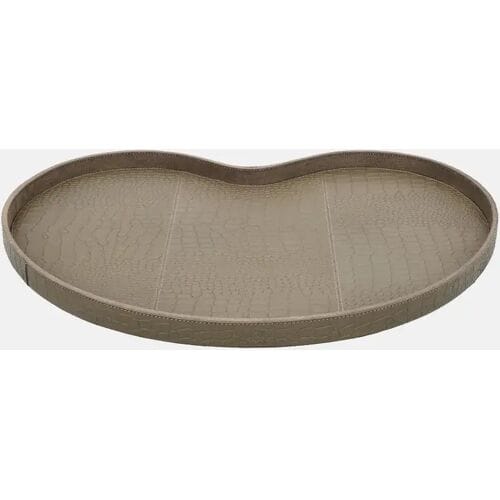 Chamada Chloe Kidney dienblad croco large taupe