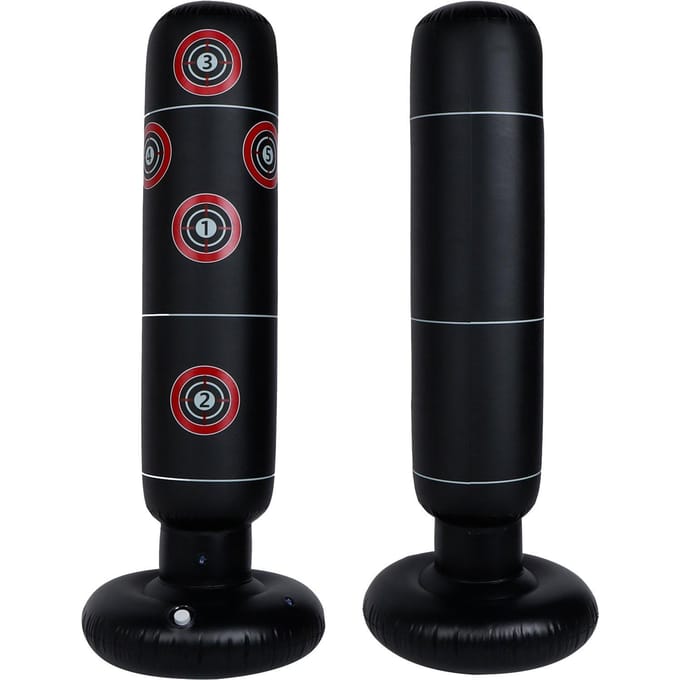 160cm Opblaasbare Bokszak Bokspaal Zandzak Kinderen Training Oefeninstrument black