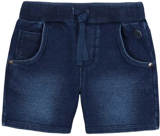 Boboli Fleece Denim Korte Broek Blauw 3 Months Meisje