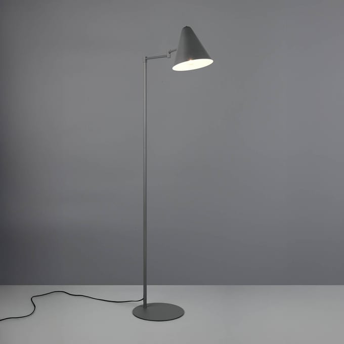 Trio Lighting Vloerlamp Cosima, antraciet, hoogte 126 cm, metaal