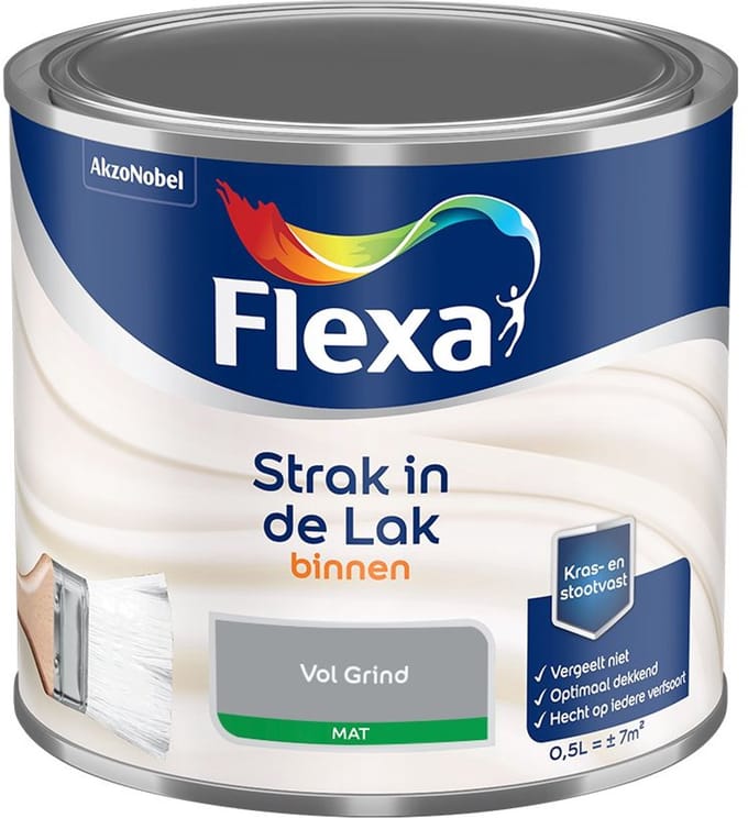 Flexa - Strak In De Lak Binnenlak Mat - Vol Grind - Mengverf - 500 Ml