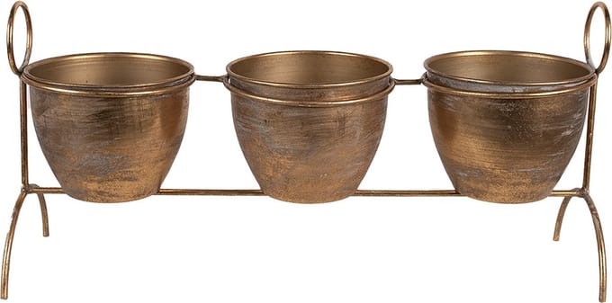 Clayre & Eef Planthouder 47x14x23 cm Koperkleurig IJzer